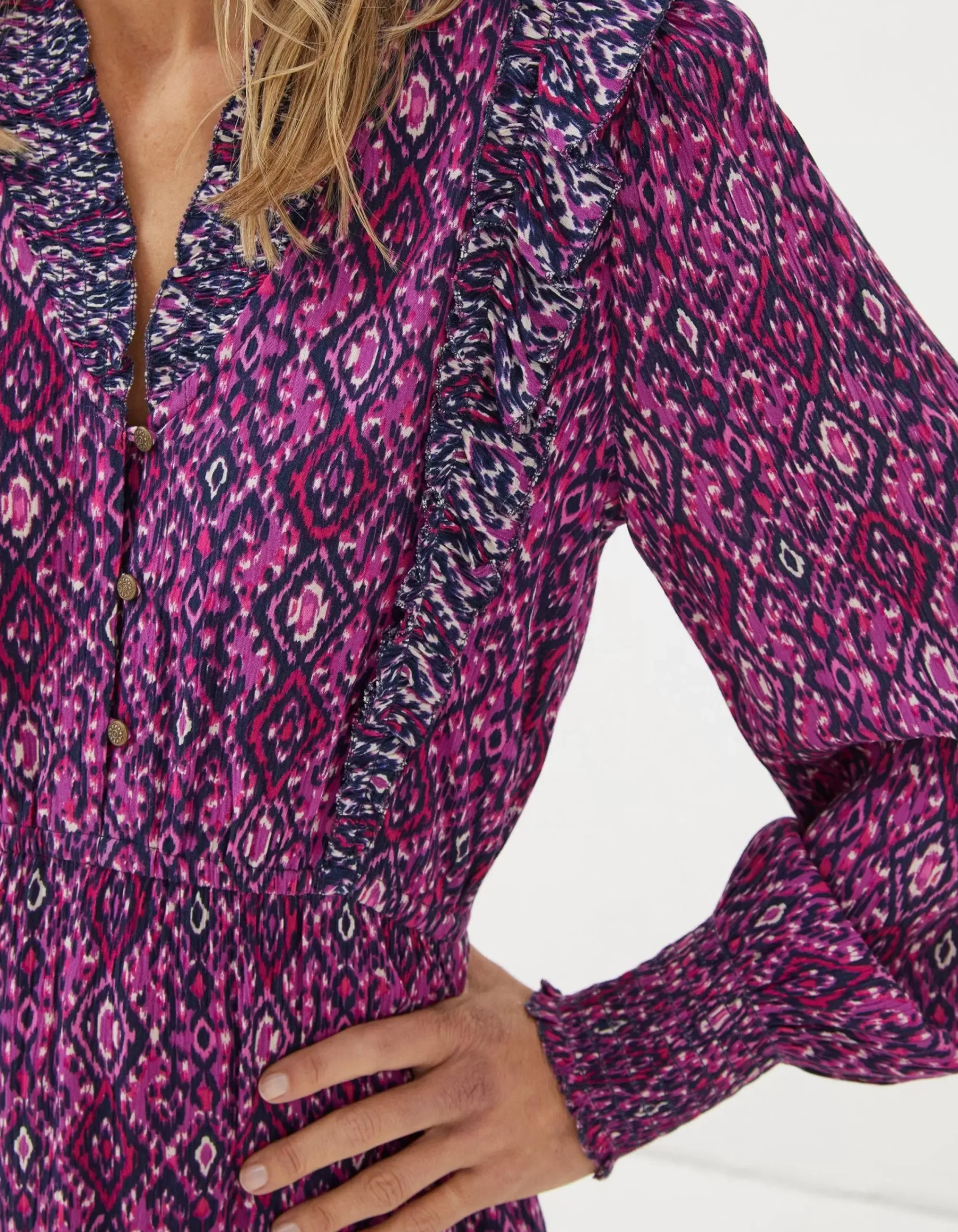 Women FatFace Dresses|Darcey Ikat Geo Dress