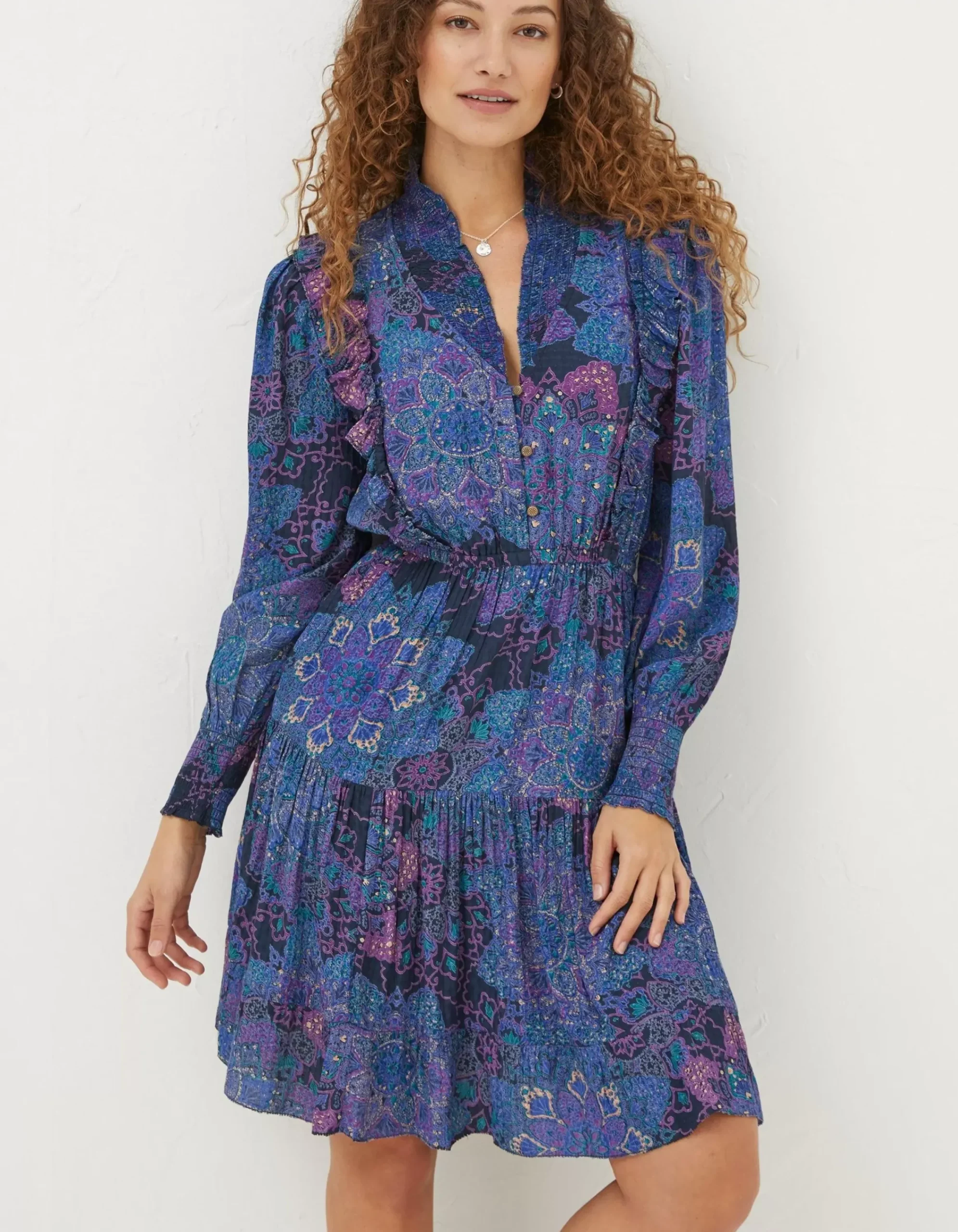 Women FatFace Dresses|Darcey Mosaic Geo Dress
