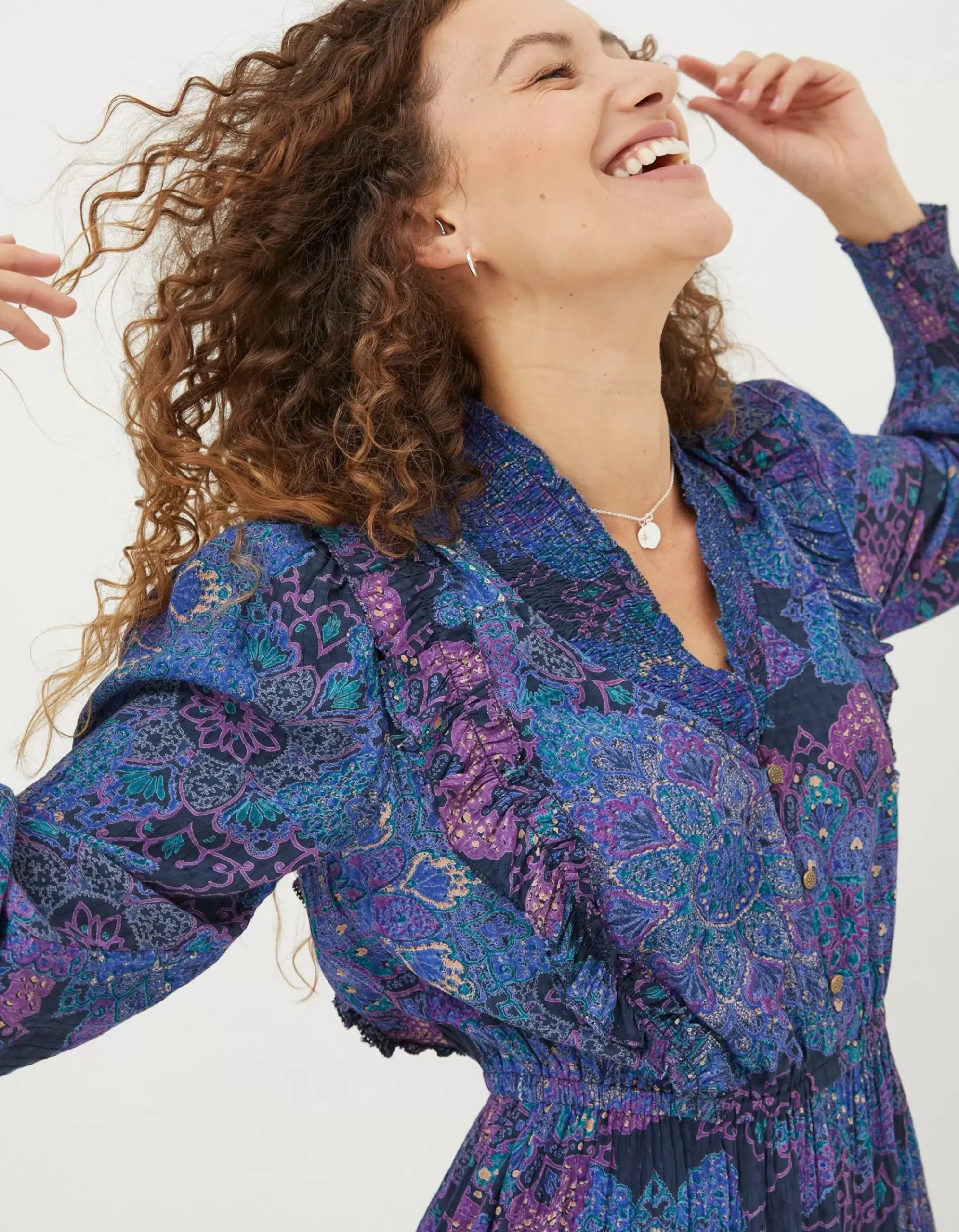 Women FatFace Dresses|Darcey Mosaic Geo Dress