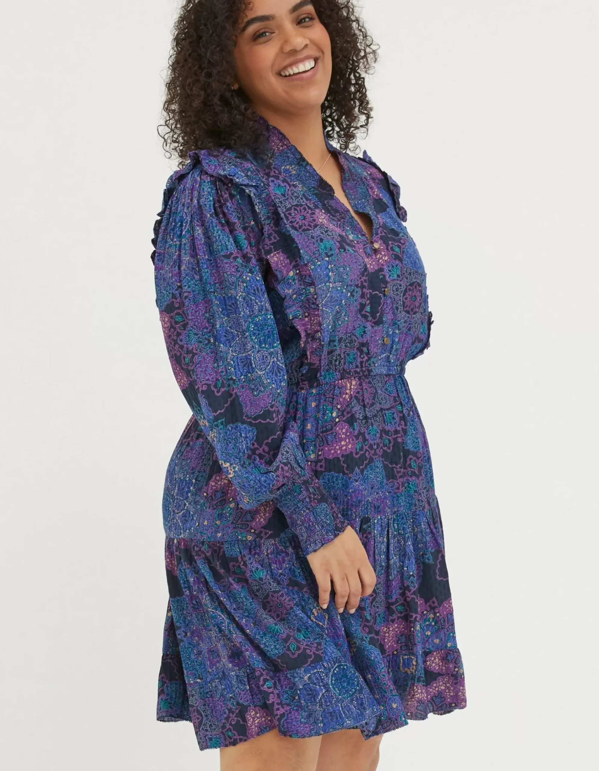 Women FatFace Dresses|Darcey Mosaic Geo Dress