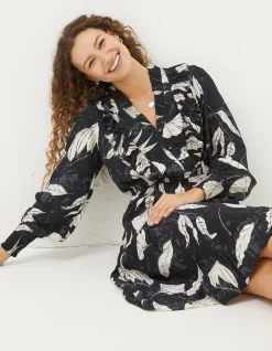 Women FatFace Dresses|Darcey Twilight Leaves Dress