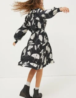 Women FatFace Dresses|Darcey Twilight Leaves Dress