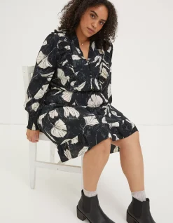 Women FatFace Dresses|Darcey Twilight Leaves Dress
