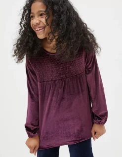 Girls FatFace View All|Darcey Velvet Smocked Top