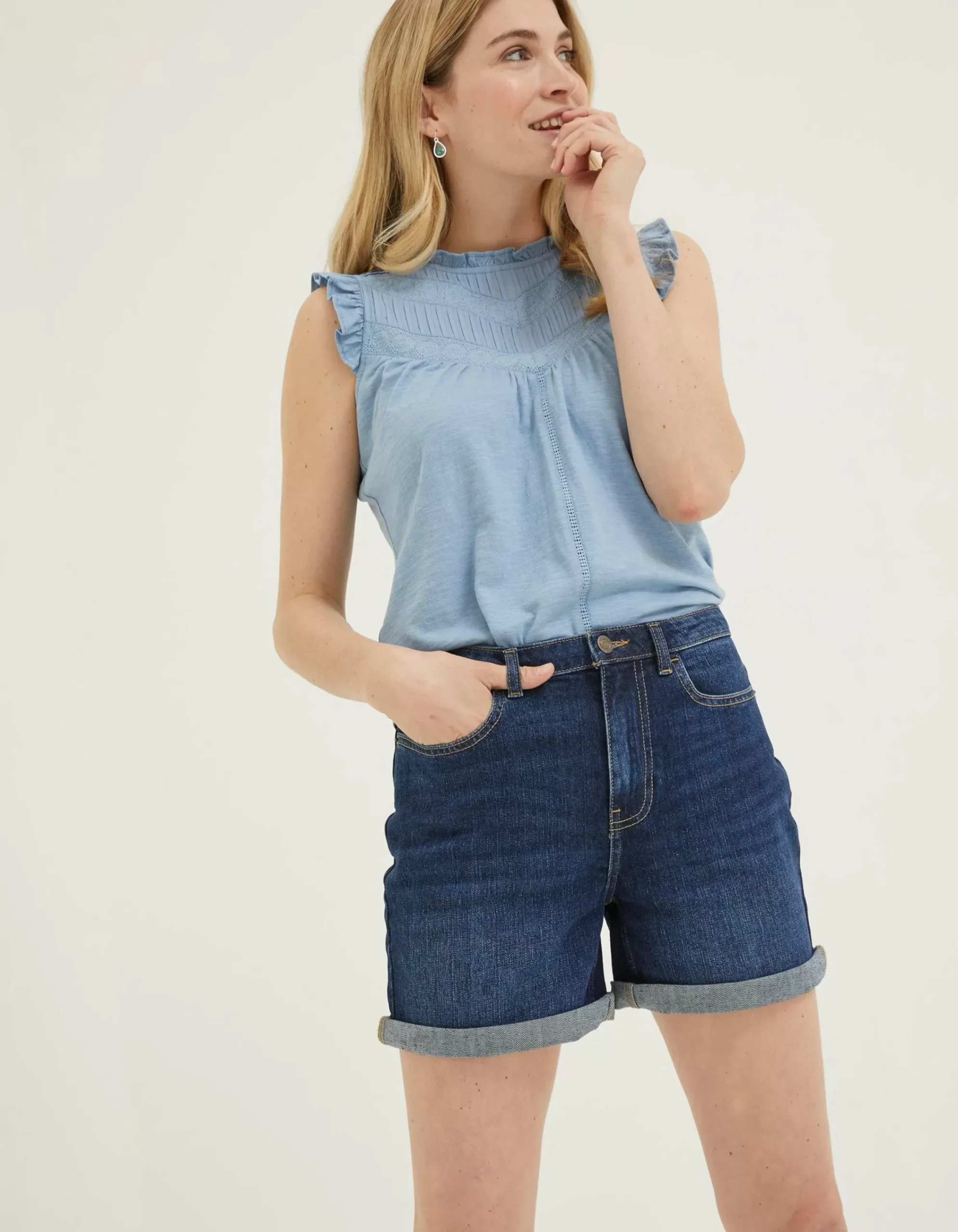 Women FatFace Shorts|Darley Denim Shorts