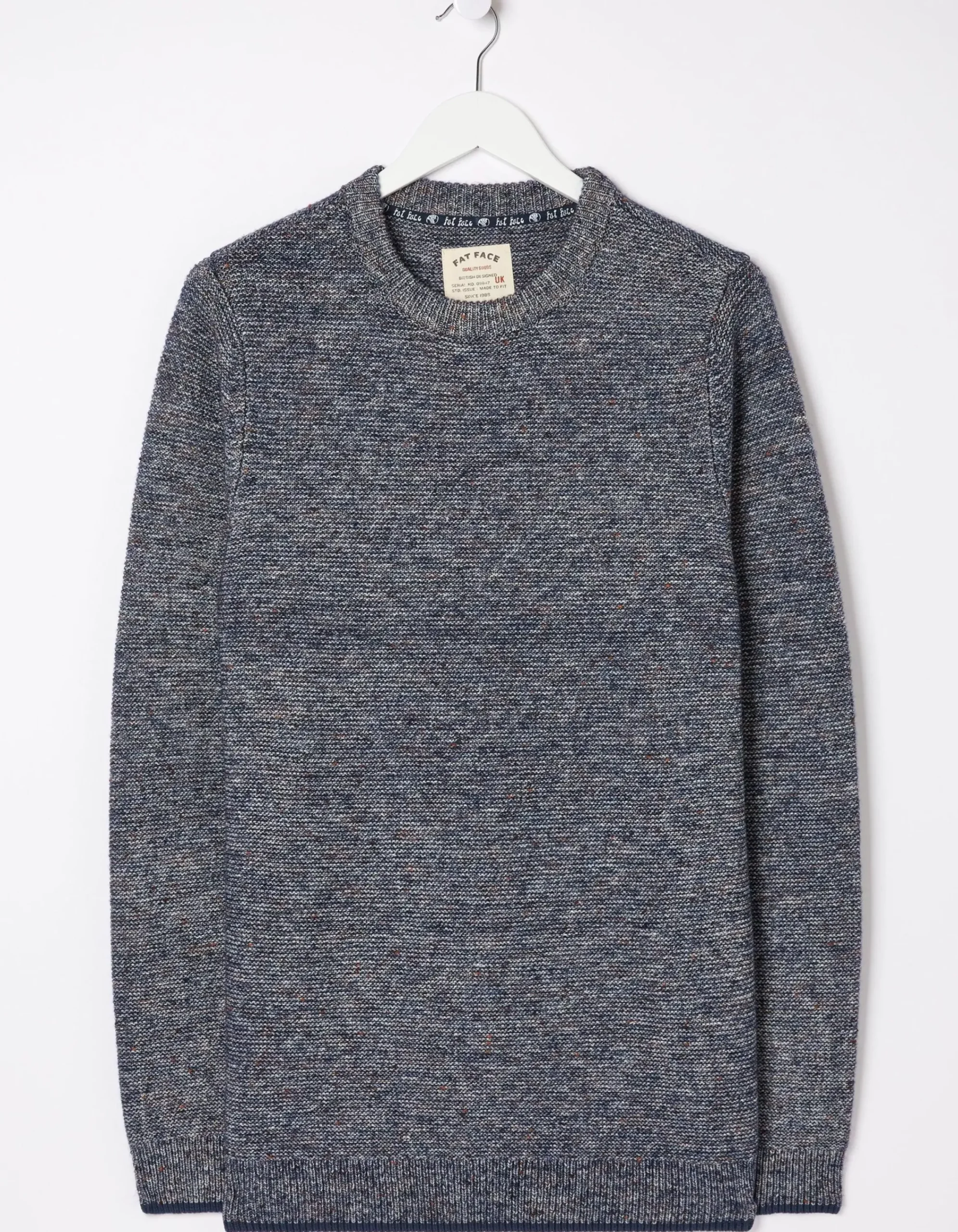 Men FatFace Knitwear|Dawlish Demin Crew Jumper