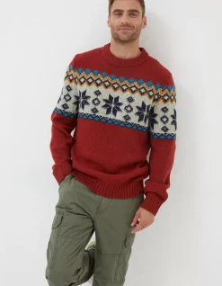 Men FatFace View All|Denbigh Fairisle Crew Jumper
