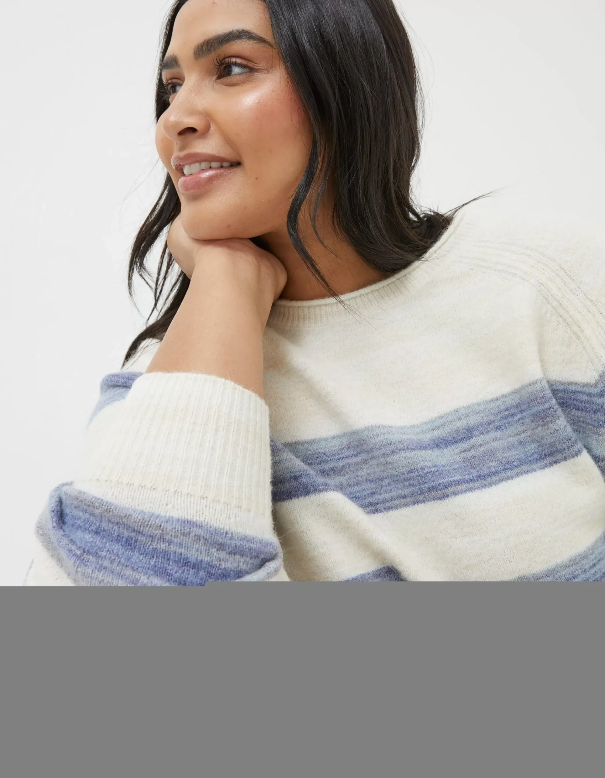 Women FatFace View All|Denim Ombre Stripe Jumper