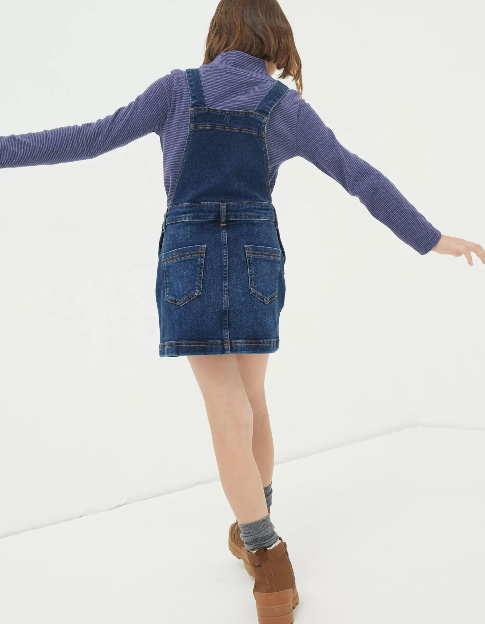 Girls FatFace View All|Denim Pinny