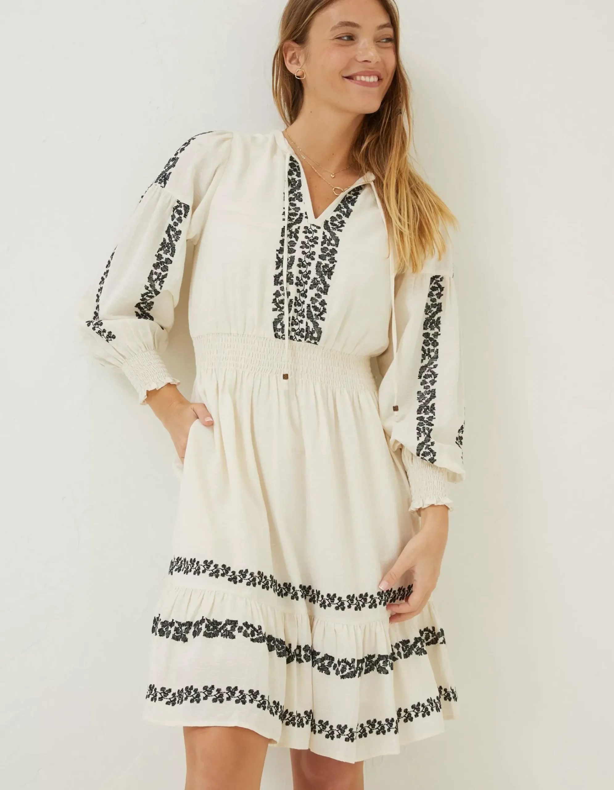 Women FatFace Dresses|Devin Embroidered Dress
