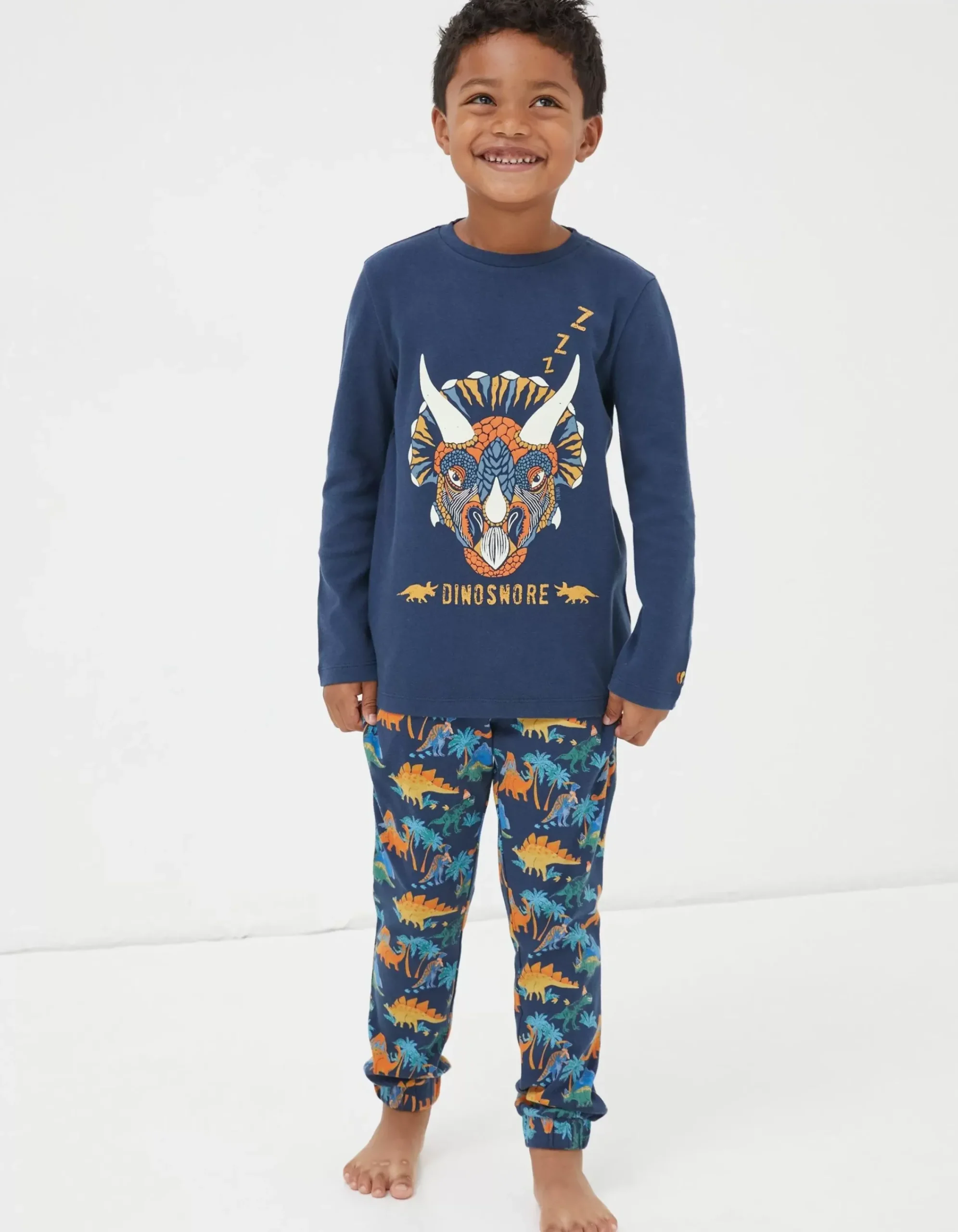 Boys FatFace View All|Dinosaur Jersey Pyjama Set