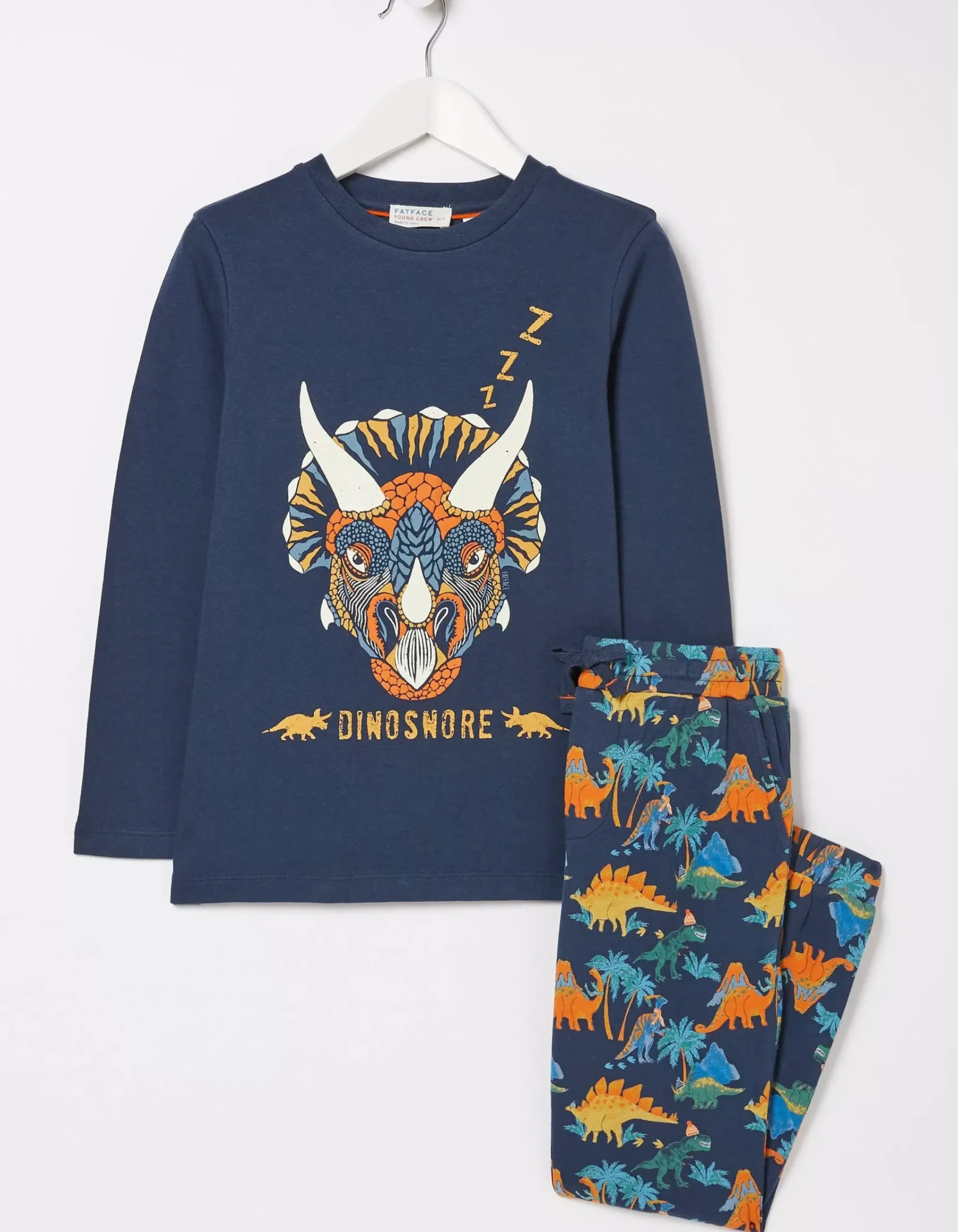 Boys FatFace View All|Dinosaur Jersey Pyjama Set