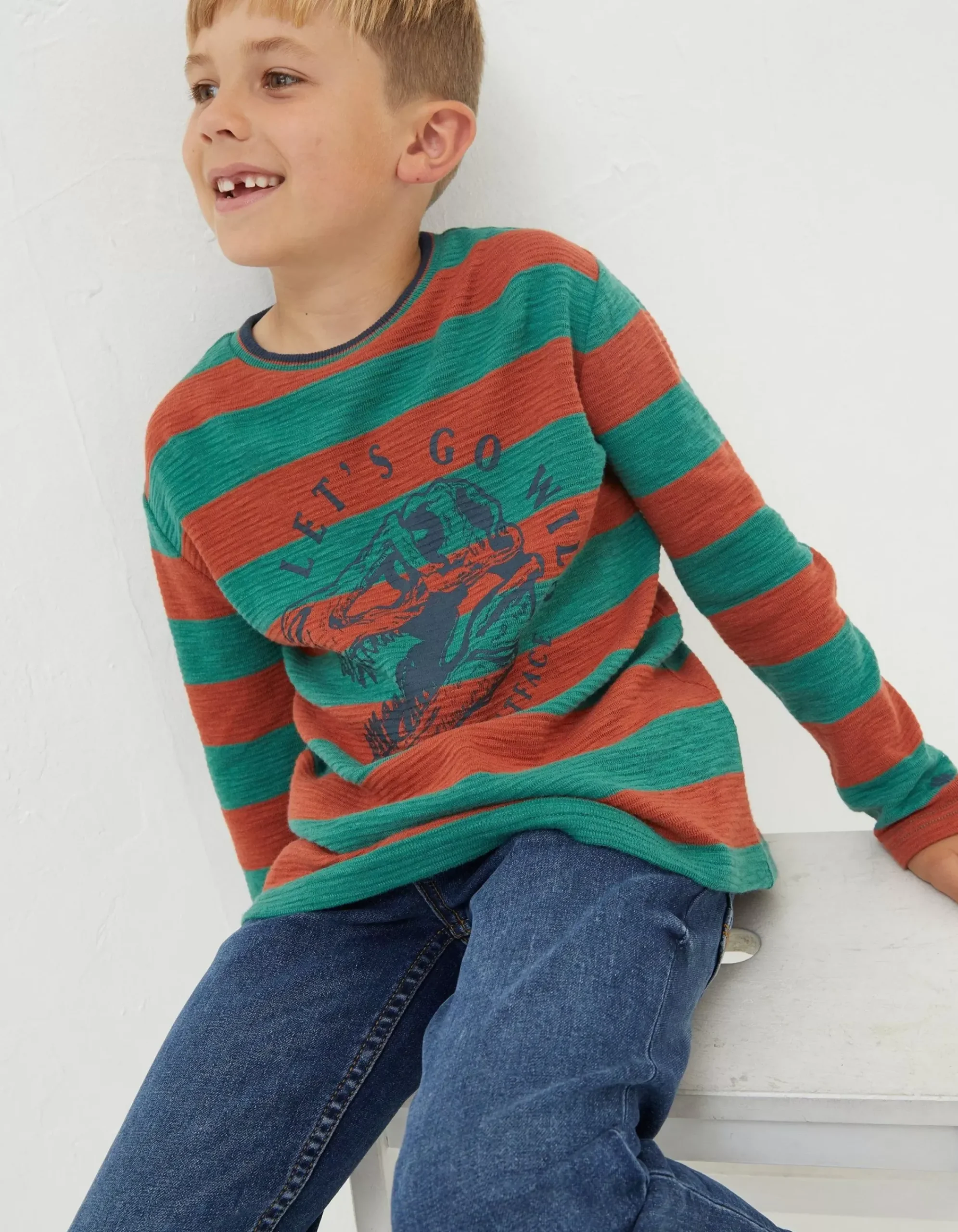 Boys FatFace View All|Dinosaur Long Sleeve T-Shirt