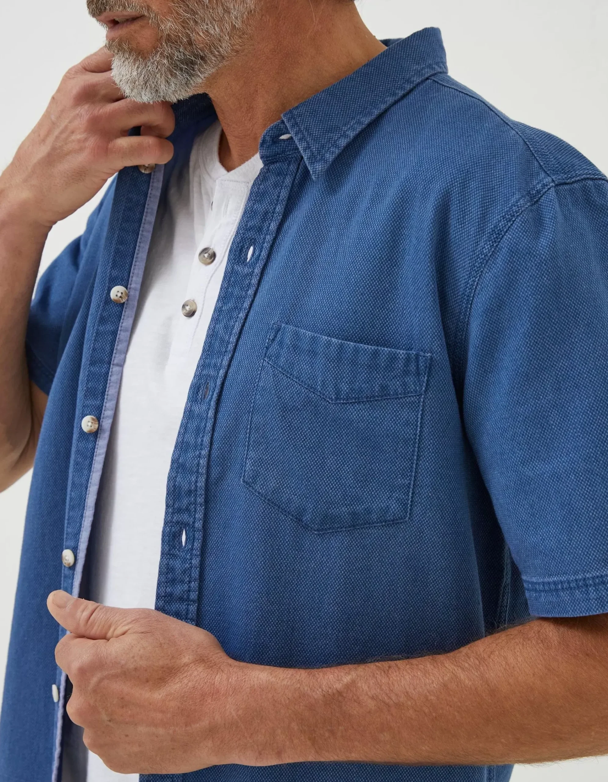 Men FatFace Shirts|Dobby Shirt