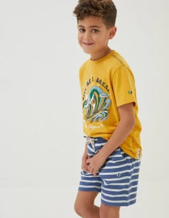 Boys FatFace View All|Eddie Stripe Sweat Shorts