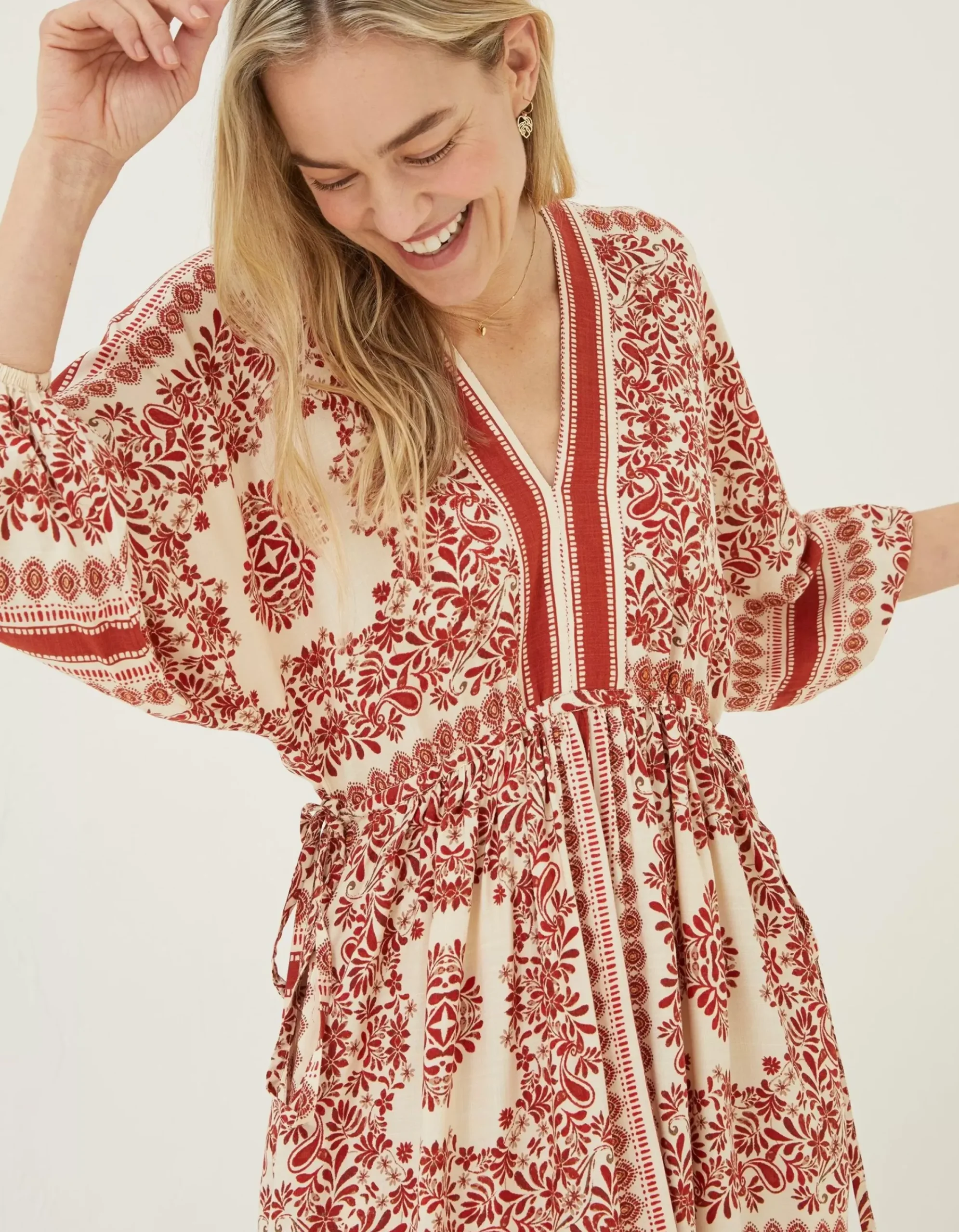 Women FatFace Dresses|Effie Bandana Midi Dress