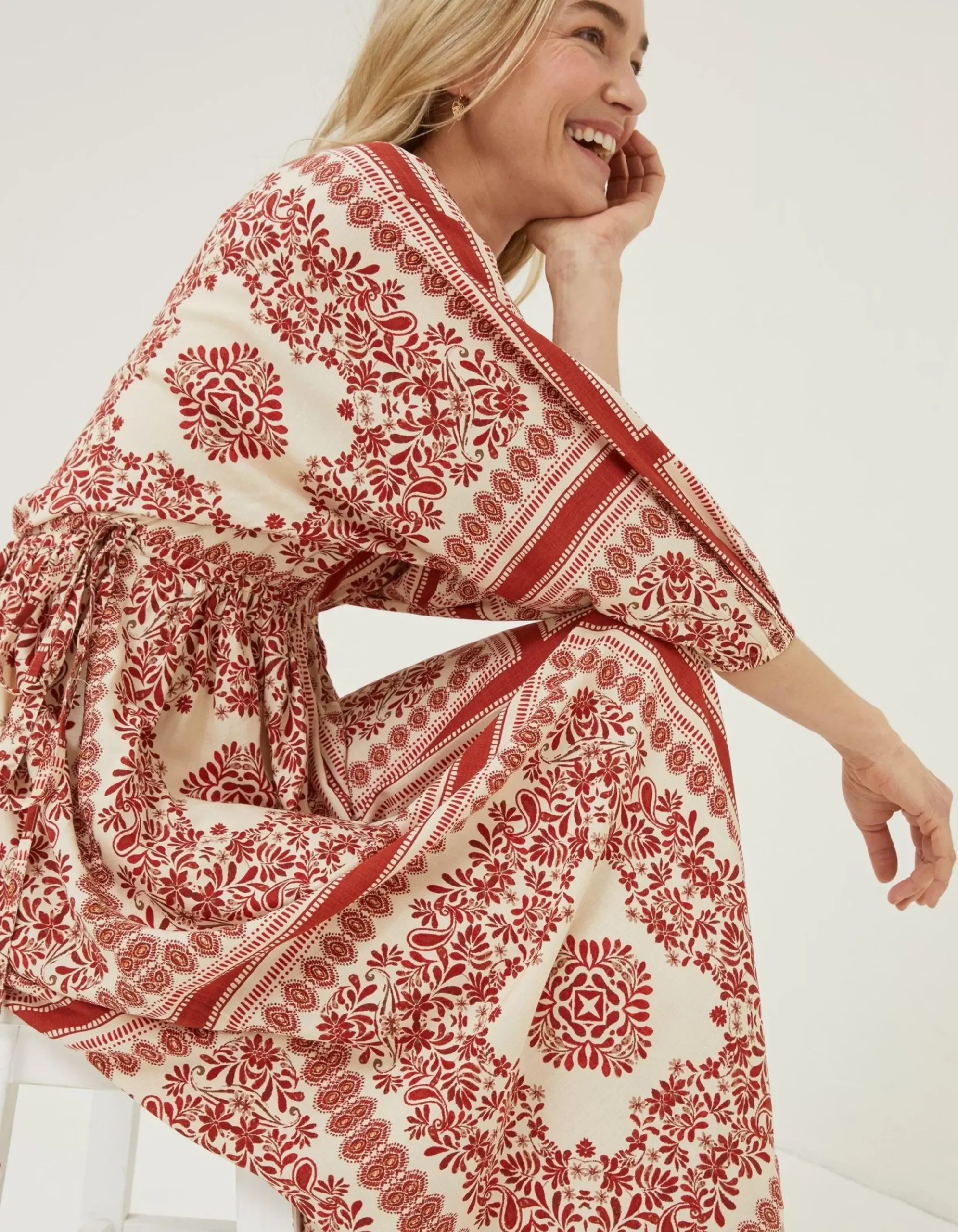 Women FatFace Dresses|Effie Bandana Midi Dress