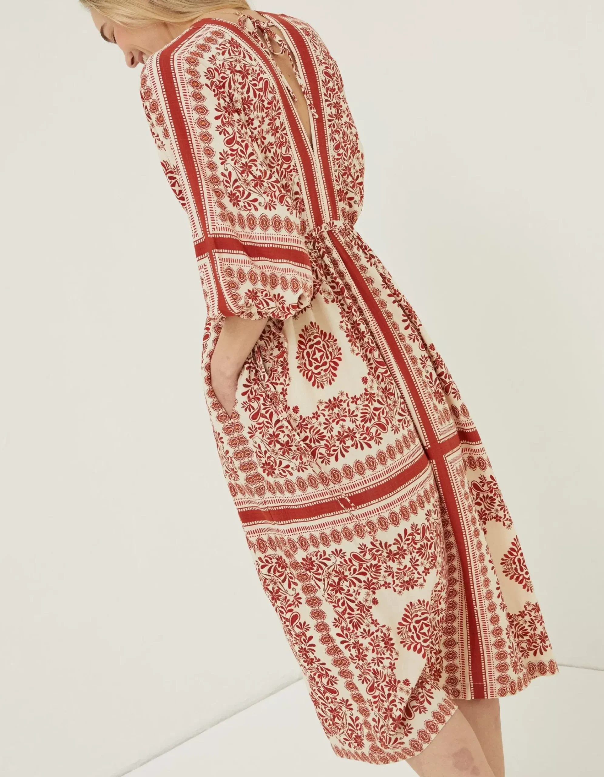Women FatFace Dresses|Effie Bandana Midi Dress