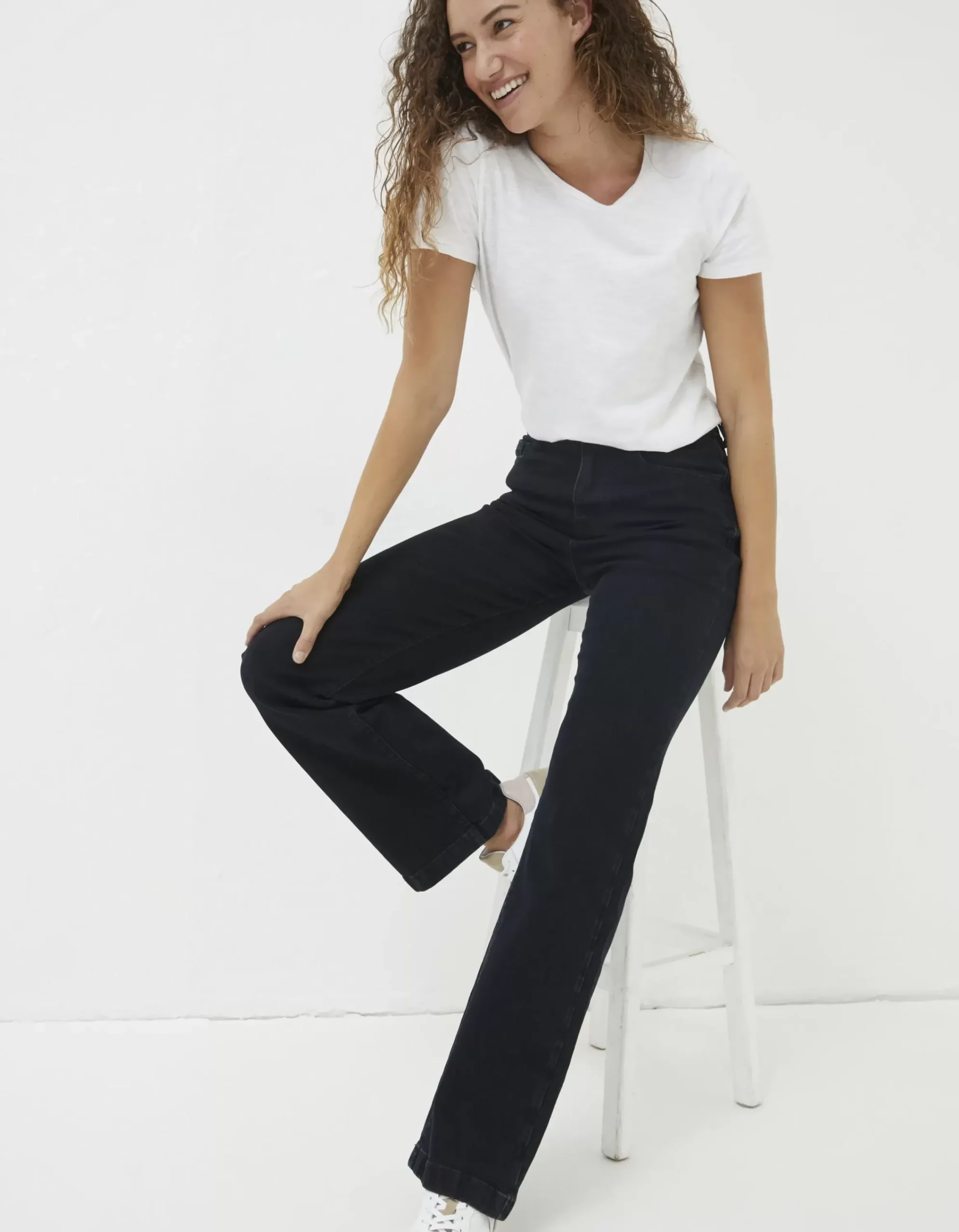 Women FatFace Jeans & Dungarees|Elise Wide Leg Jeans