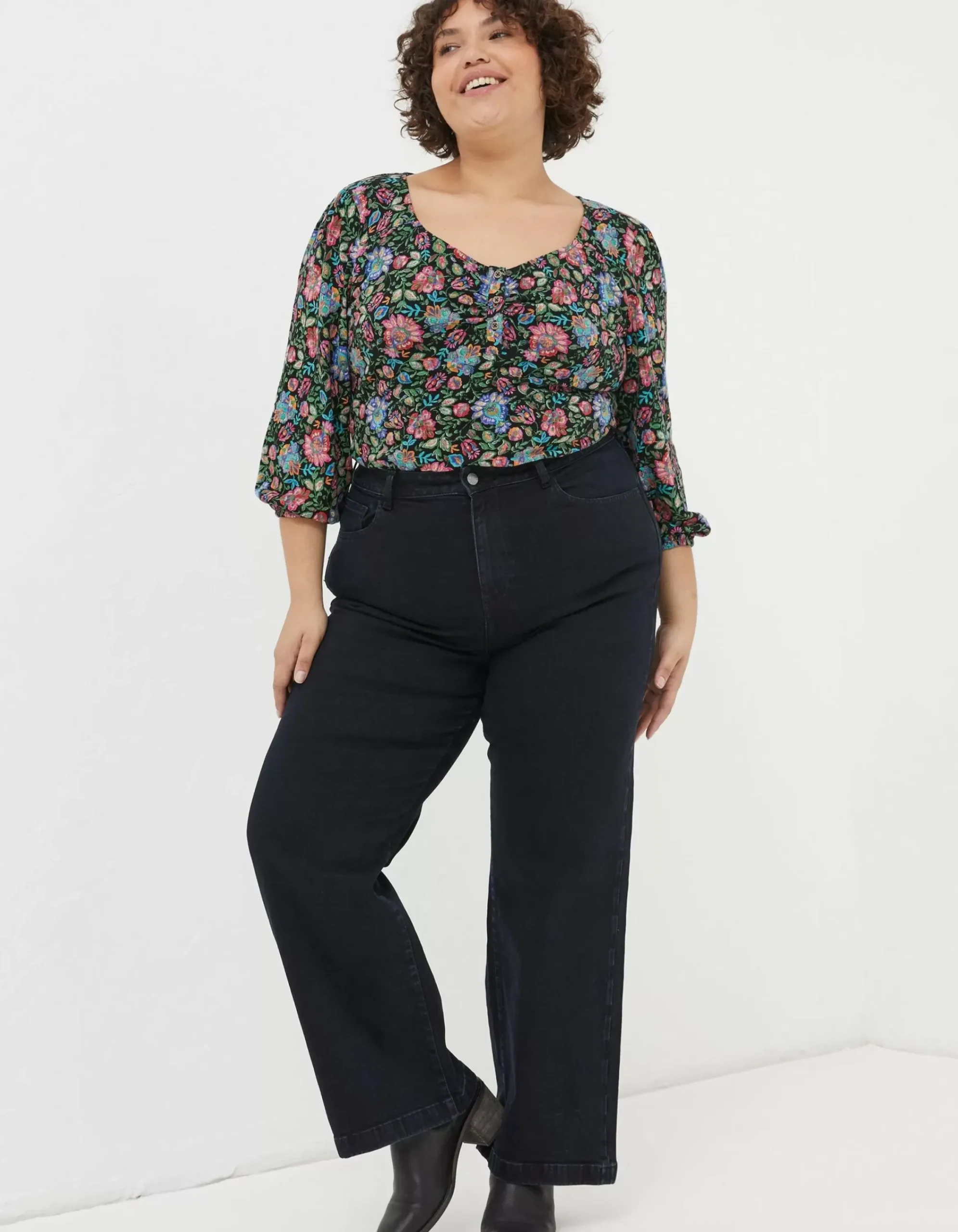 Women FatFace Jeans & Dungarees|Elise Wide Leg Jeans