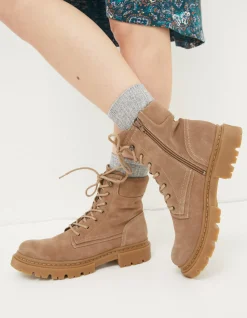 Women FatFace View All|Eliza Suede Ankle Worker Boot