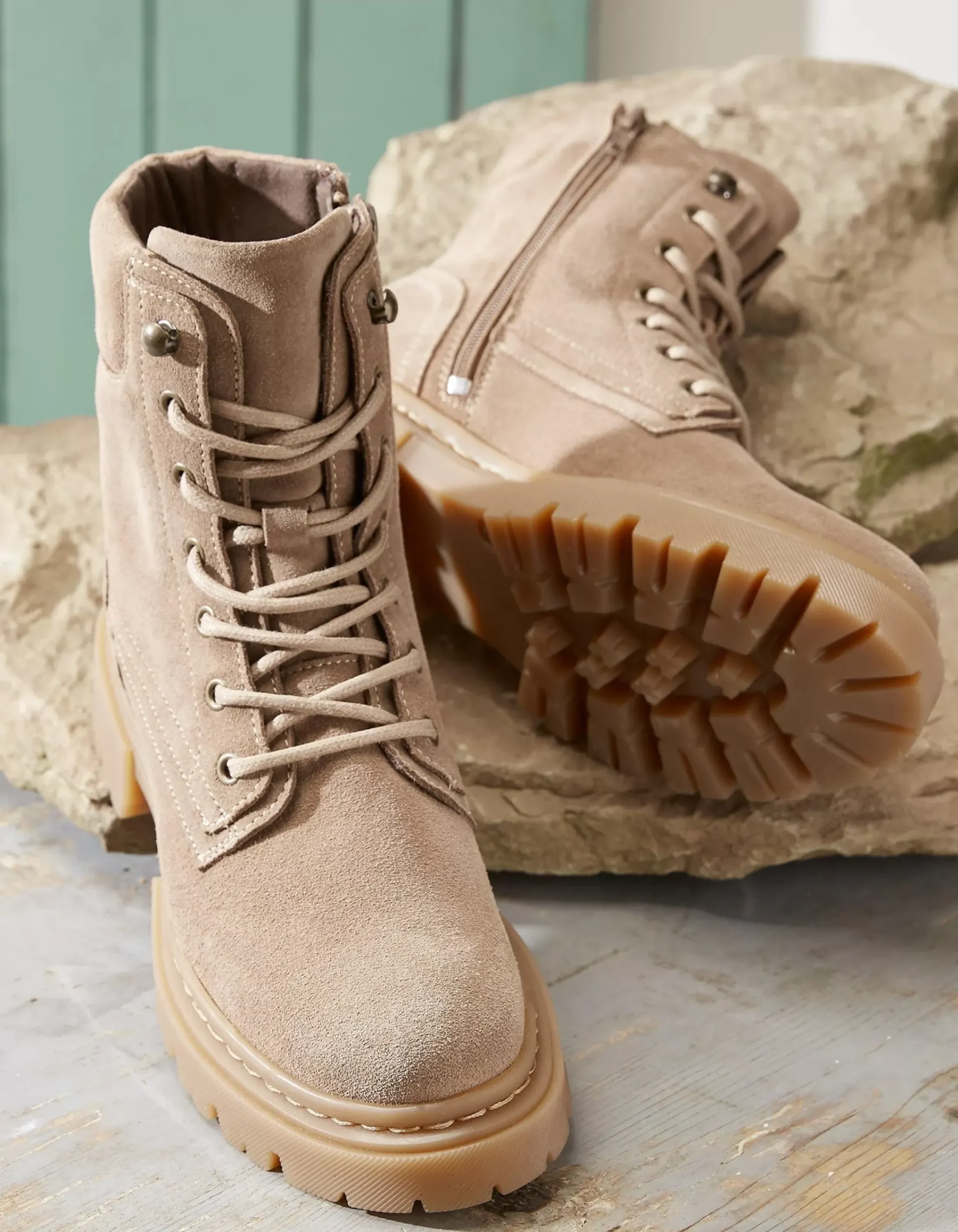 Women FatFace View All|Eliza Suede Ankle Worker Boot