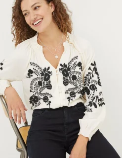 Women FatFace Shirts & Blouses|Ellen Embroidered Blouse