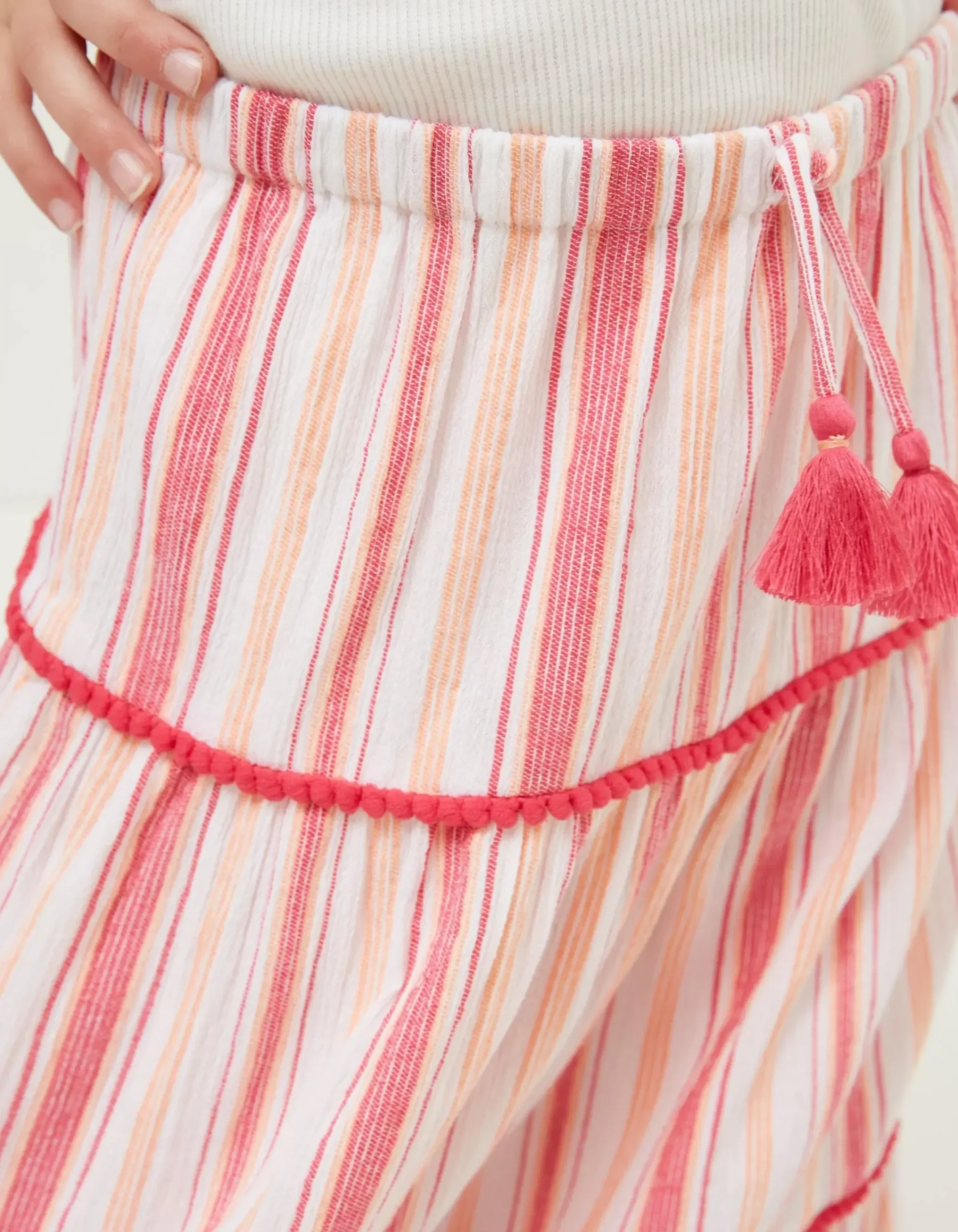 Girls FatFace View All|Elodie Stripe Woven Skirt