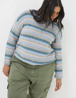 Women FatFace View All|Elsewhere Stitch Stripe Jumper
