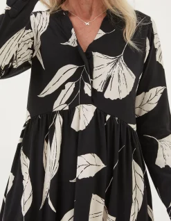 Women FatFace Dresses|Elsie Twilight Leaves Dress