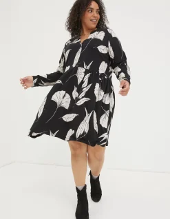 Women FatFace Dresses|Elsie Twilight Leaves Dress