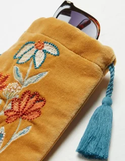 Women FatFace View All|Embroidered Floral Sunglasses Case