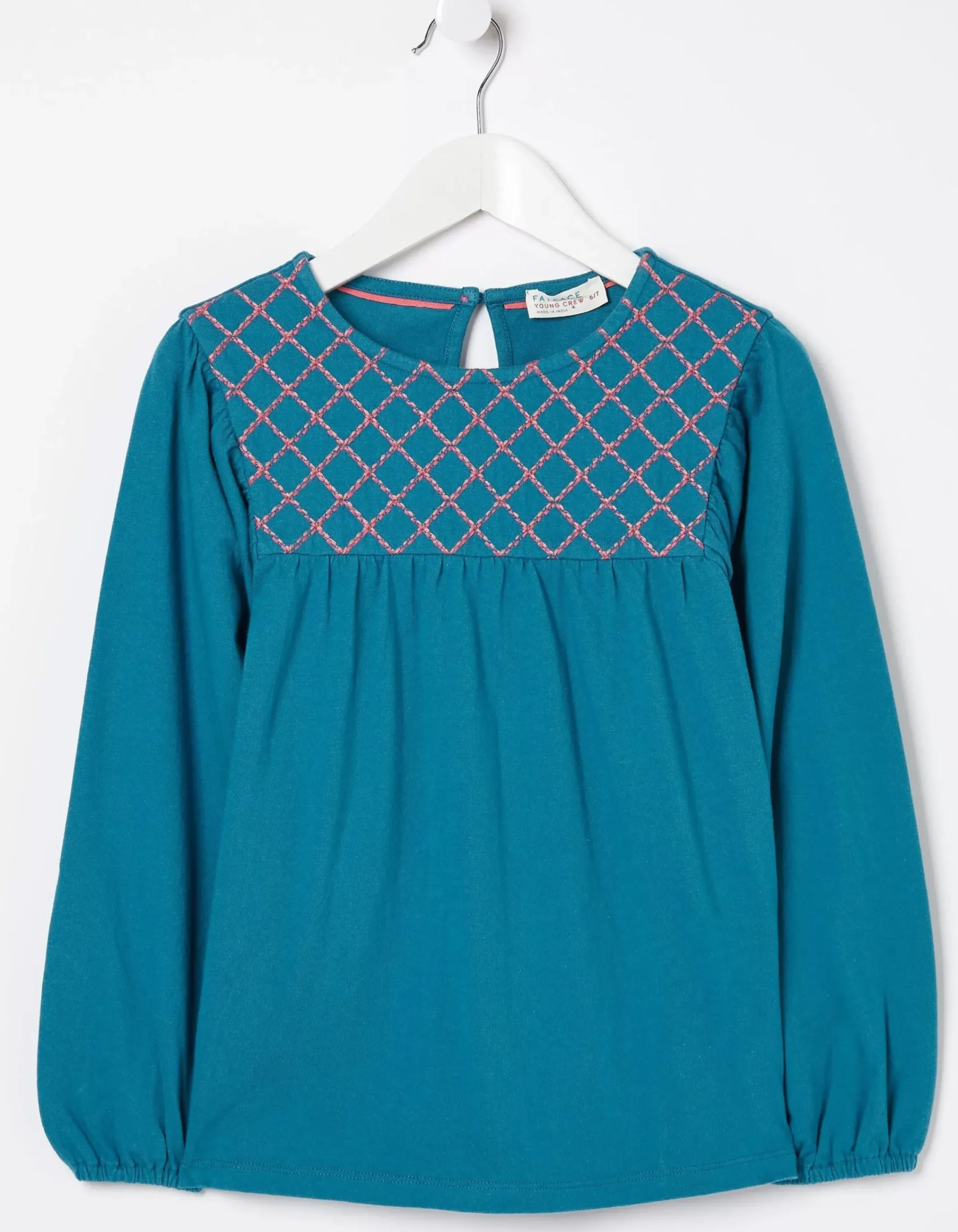 Girls FatFace View All|Embroidered Jersey Top
