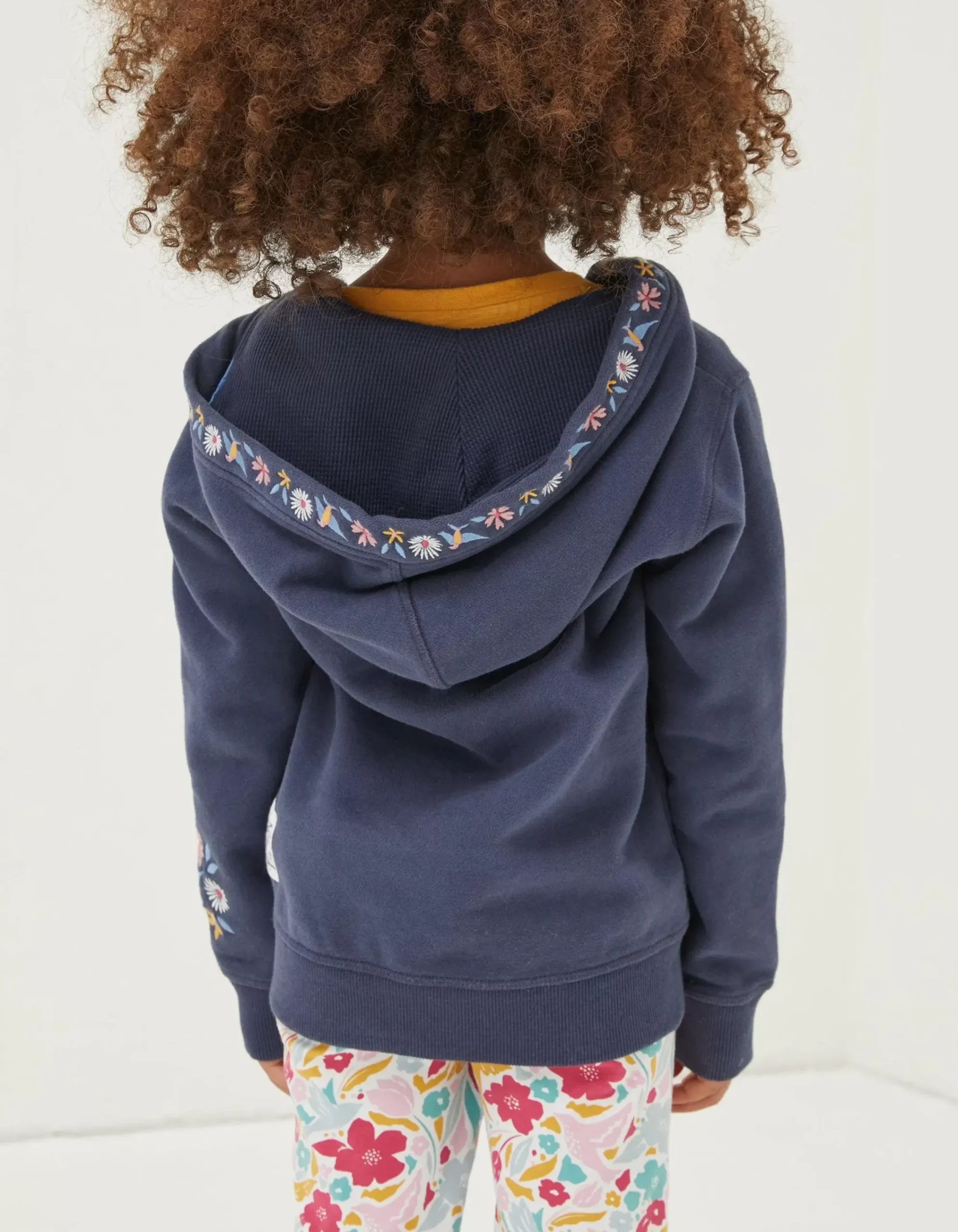 Girls FatFace View All|Embroidered Zip Through Hoodie