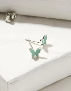 Women FatFace View All|Enamel Butterfly Studs