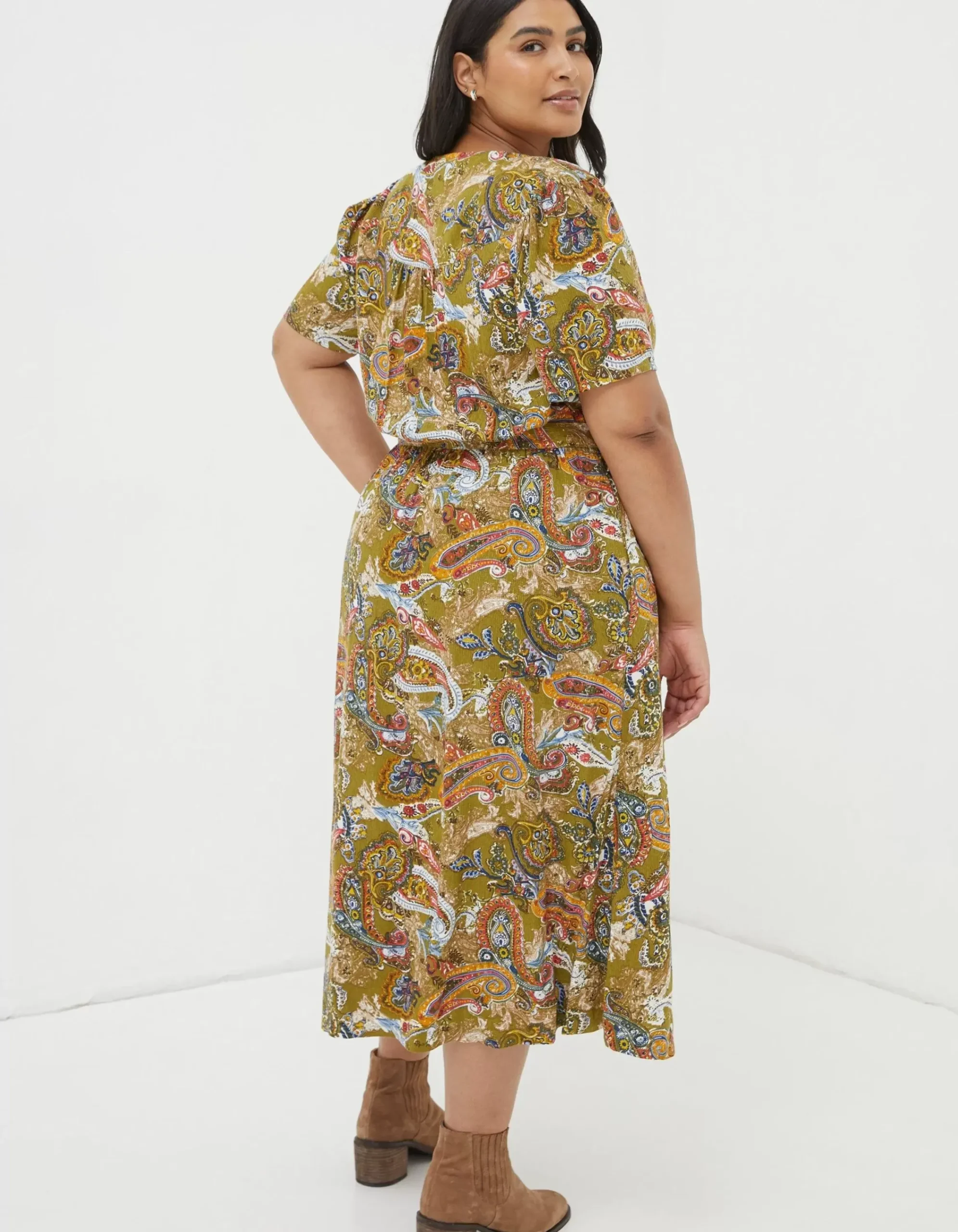 Women FatFace View All|Estelle Paisley Midi Tea Dress