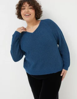 Women FatFace View All|Estelle V Neck Sparkle Jumper