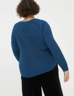 Women FatFace View All|Estelle V Neck Sparkle Jumper