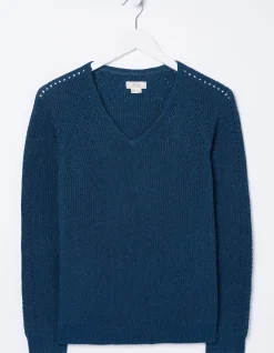 Women FatFace View All|Estelle V Neck Sparkle Jumper