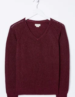 Women FatFace View All|Estelle V Neck Sparkle Jumper