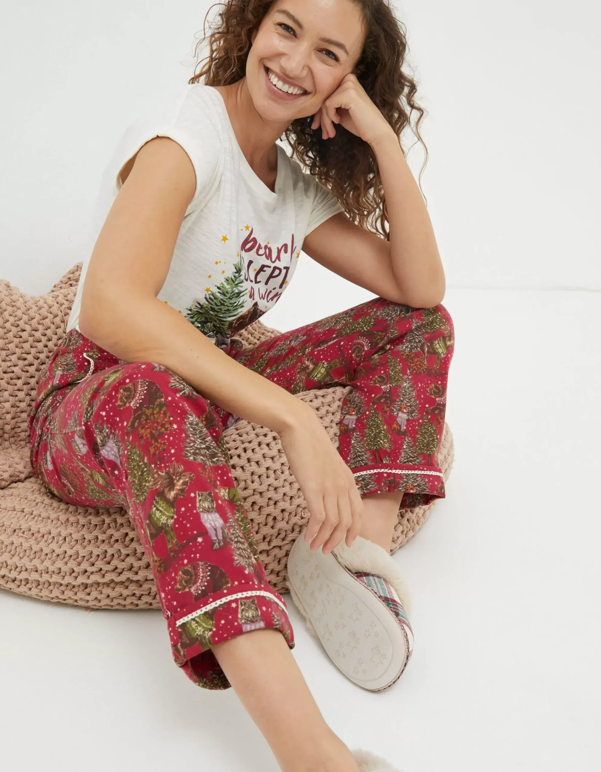 Women FatFace View All|Eva Bobbi Bear Pyjama Bottoms