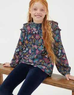 Girls FatFace View All|Eva Garden Floral Blouse