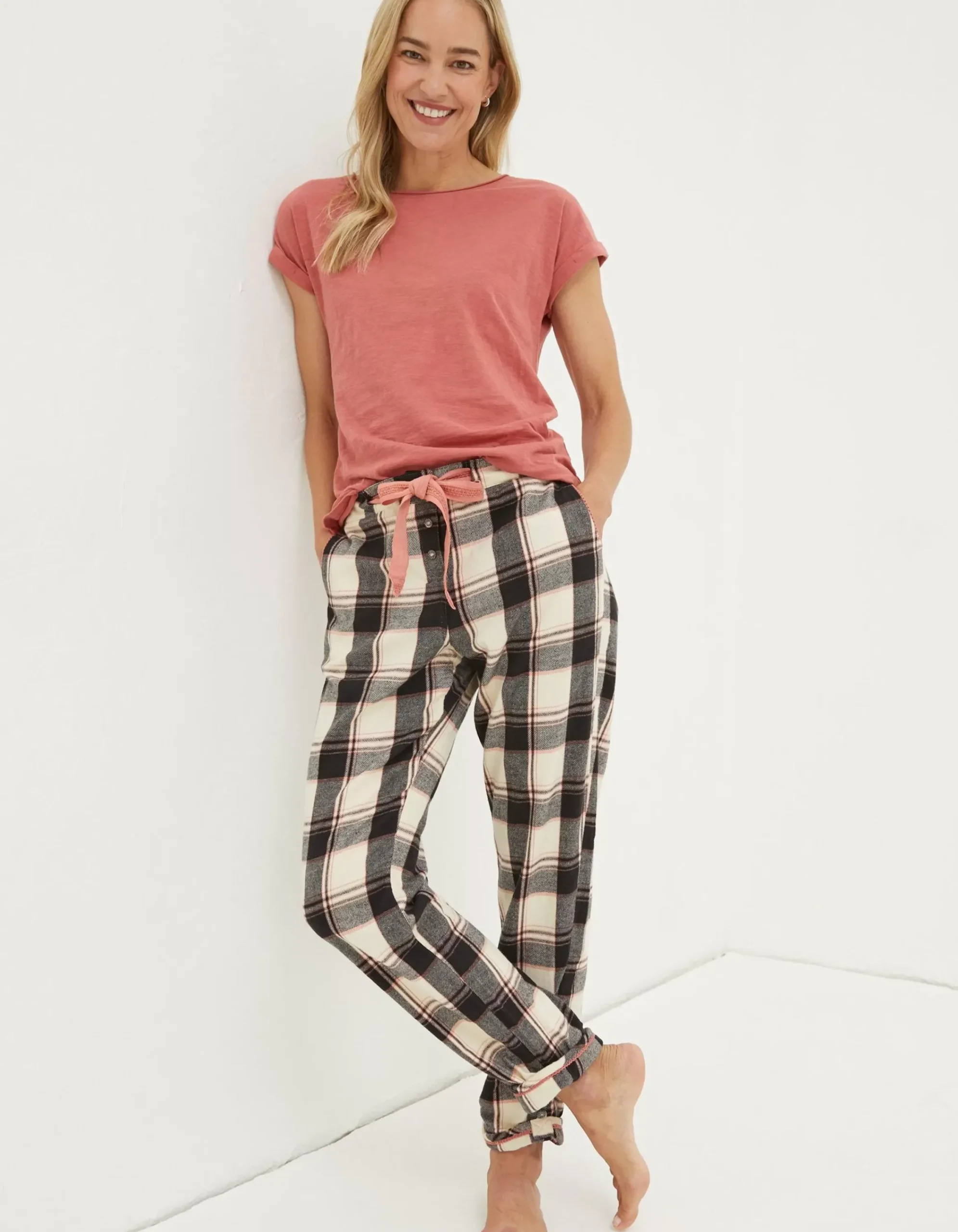 Women FatFace Nightwear & Loungewear|Eva Large Check Pyjama