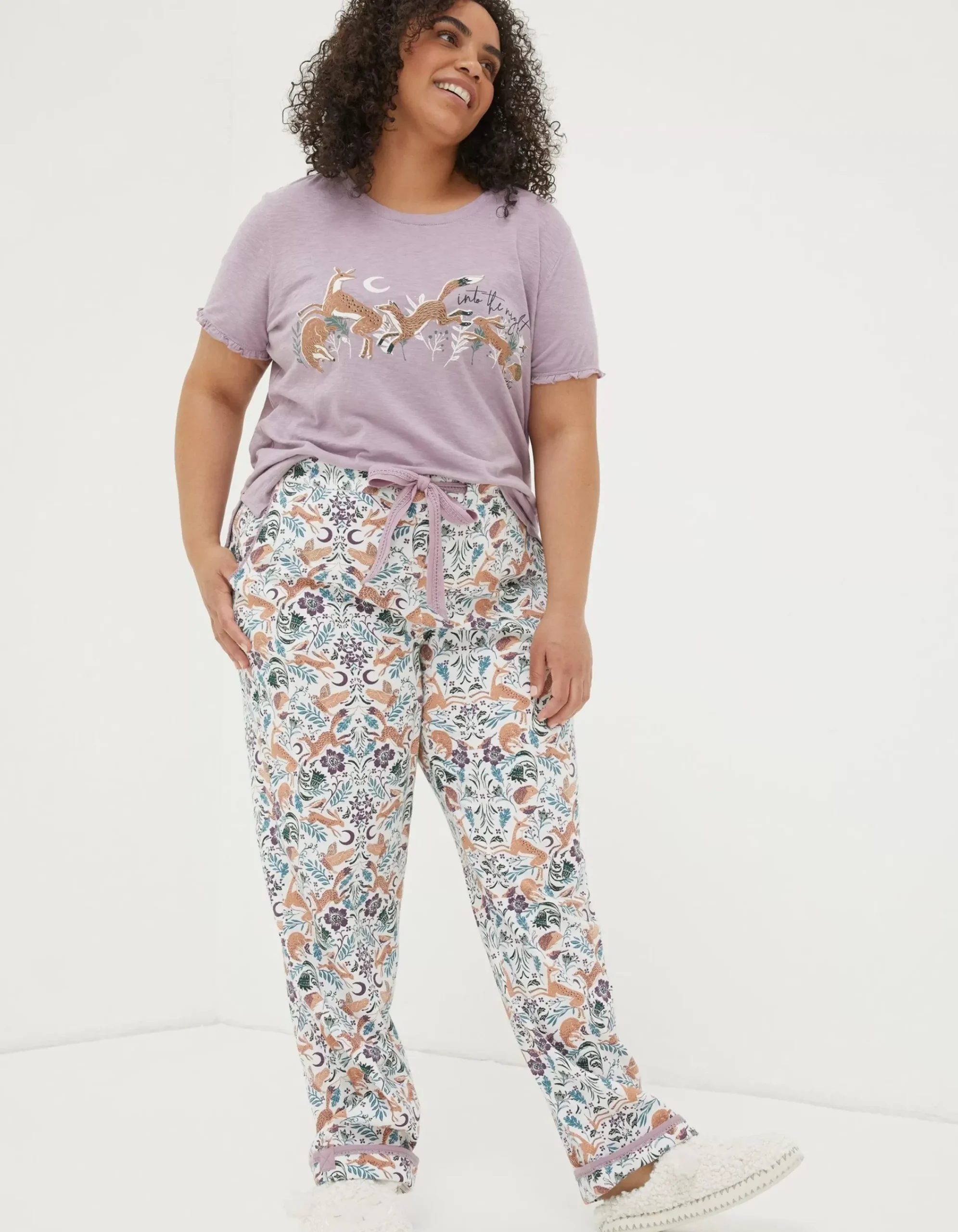 Women FatFace Nightwear & Loungewear|Eva Lino Animals Pyjama Bottoms