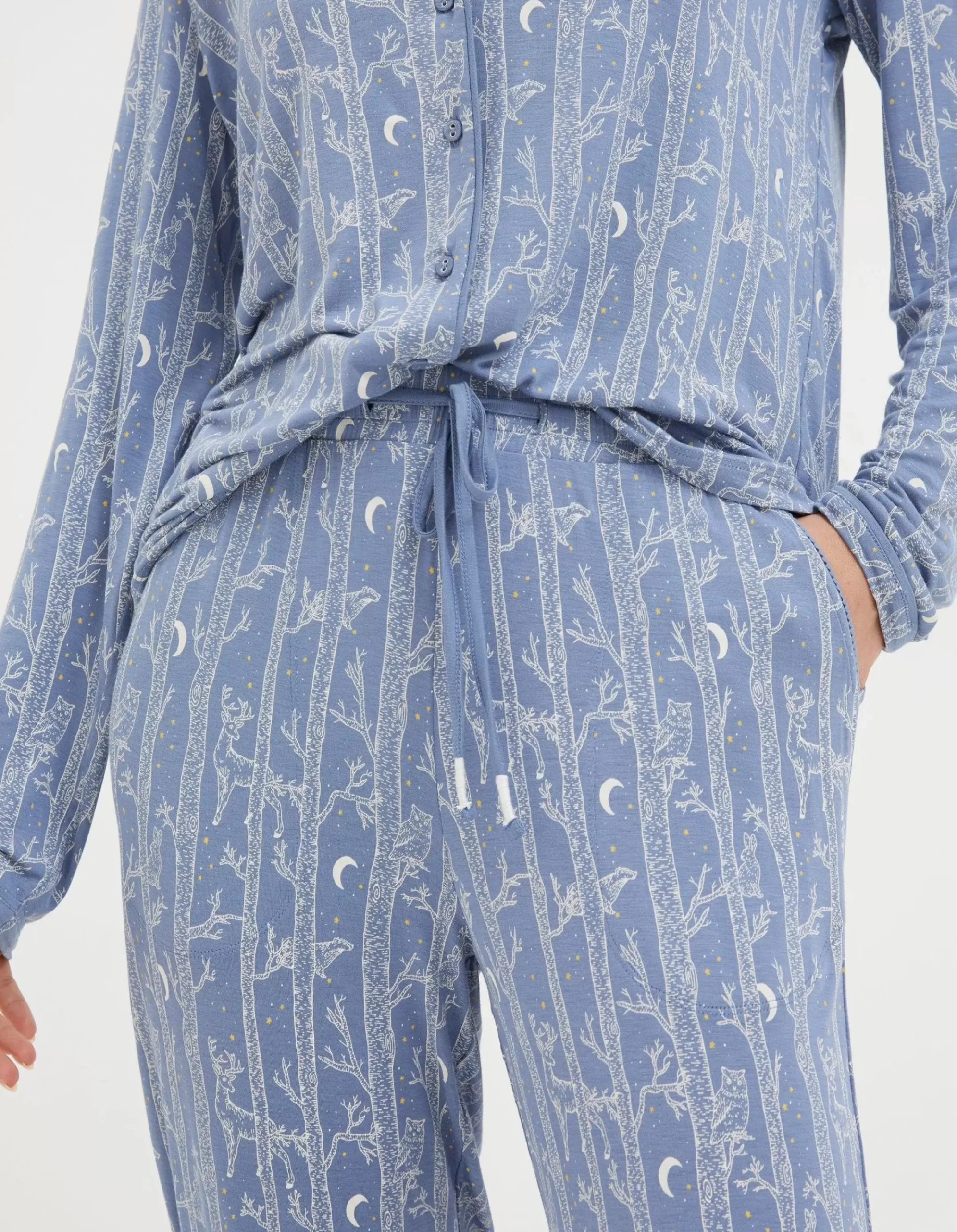 Women FatFace View All|Eva Woodlands Jersey Pyjama Bottoms