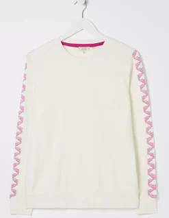 Women FatFace View All|Eve Embroidered Sleeve Top