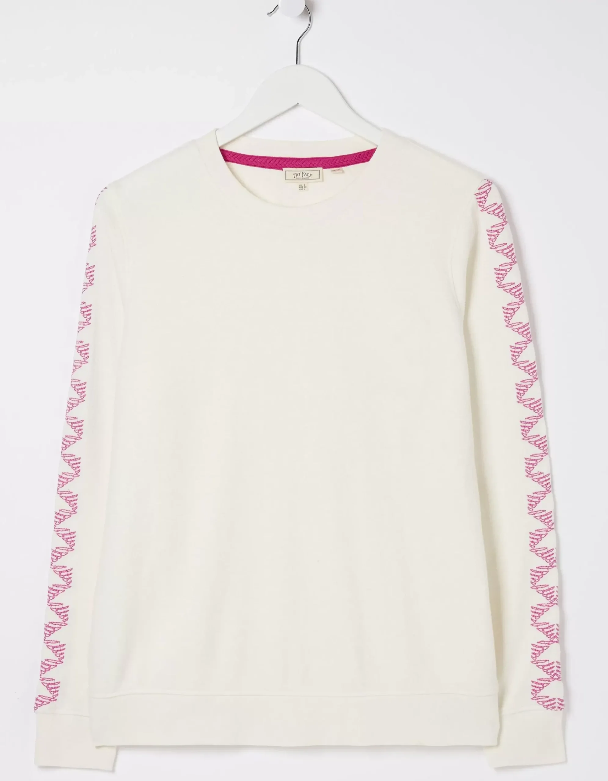 Women FatFace View All|Eve Embroidered Sleeve Top