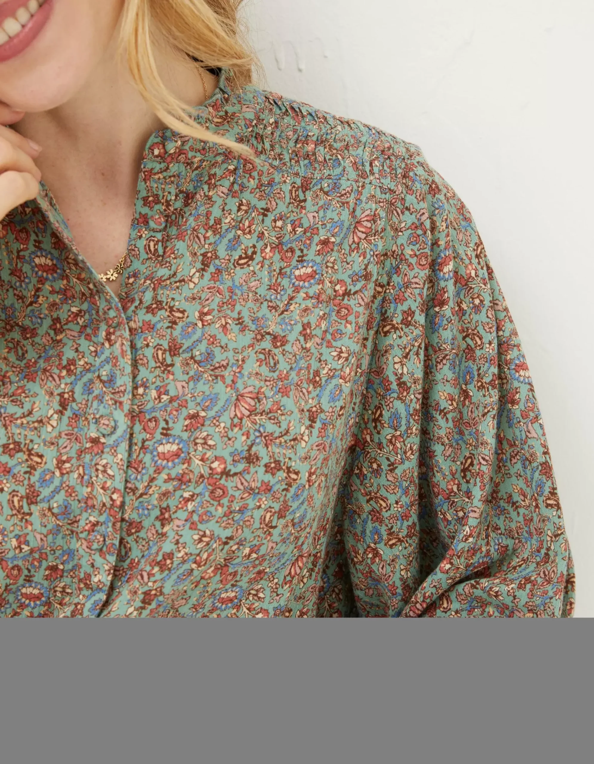 Women FatFace Shirts & Blouses|Evelyn Craft Floral Blouse