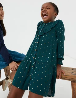Girls FatFace View All|Evie Foil Star Dress