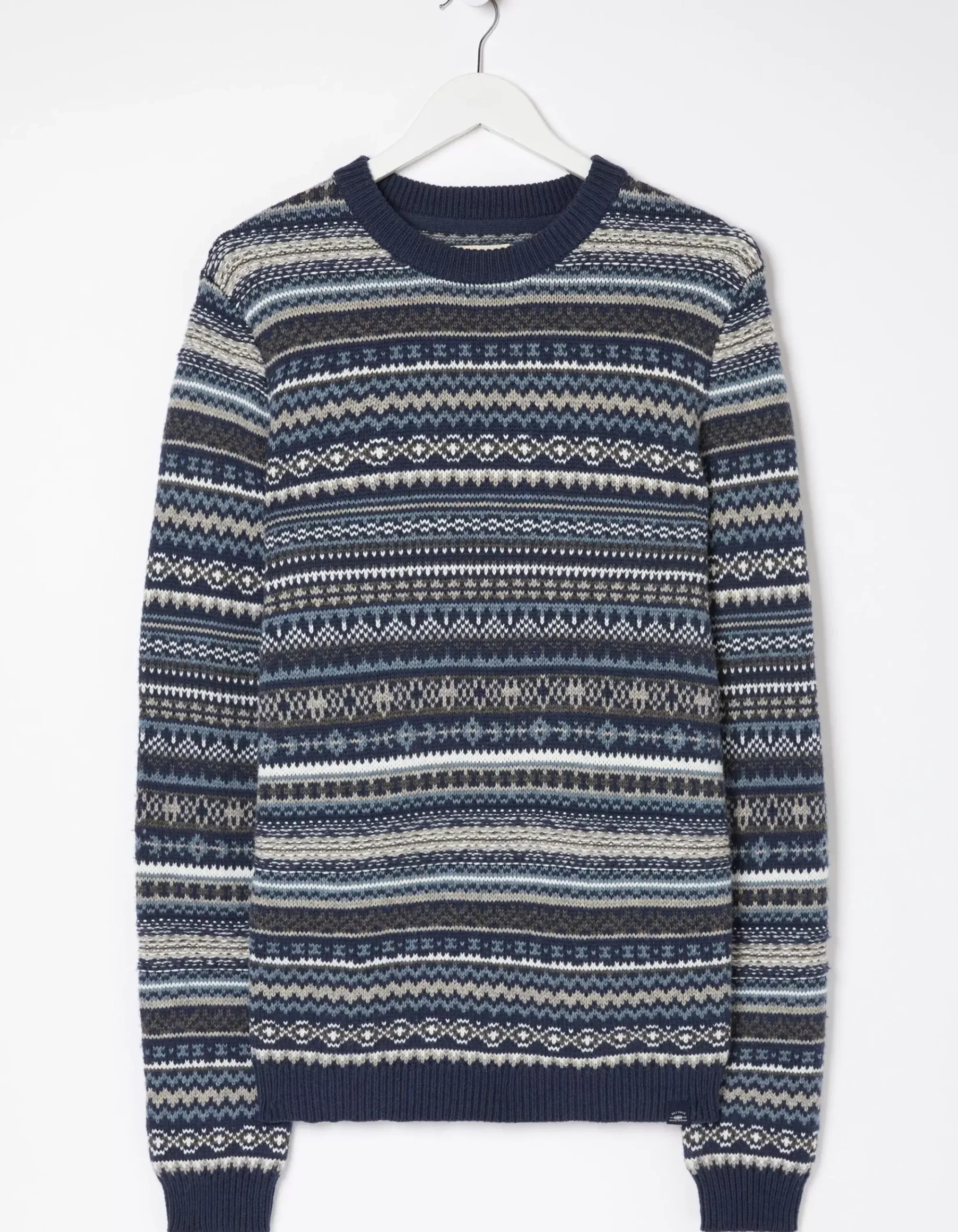 Men FatFace Knitwear|Fairisle Crew Jumper